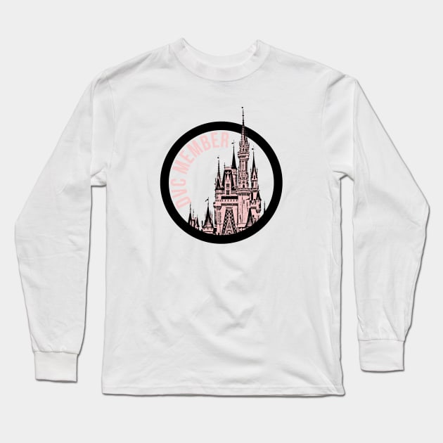 DVC Member Magic Castle Millennial Pink Long Sleeve T-Shirt by FandomTrading